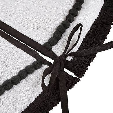 National Tree Company HGTV 52" Black & White Tree Skirt