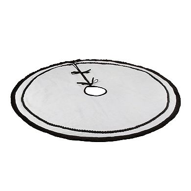 National Tree Company HGTV 52" Black & White Tree Skirt