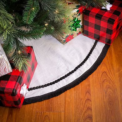 National Tree Company HGTV 52" Black & White Tree Skirt
