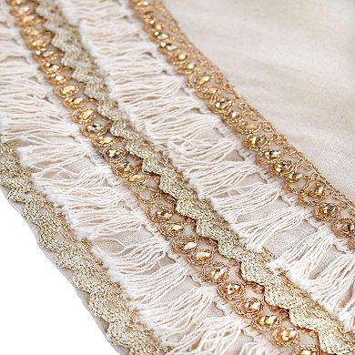 National Tree Company HGTV-52" Fringe Detail Tree Skirt