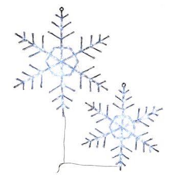 National Tree Company 20" & 24" Ice Crystal Snowflake