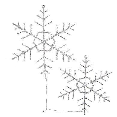 National Tree Company 20" & 24" Ice Crystal Snowflake