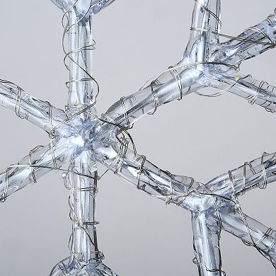 National Tree Company 20" & 24" LED Ice Crystal Snowflake Outdoor Decor