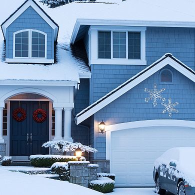National Tree Company 20" & 24" LED Ice Crystal Snowflake Outdoor Decor