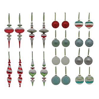 National Tree Company HGTV Set of 24 Nostalgic Traditions Ornaments