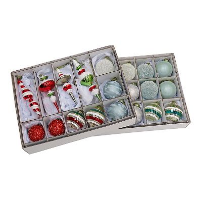 National Tree Company HGTV Set of 24 Nostalgic Traditions Ornaments