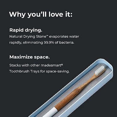 Madesmart Drying Stone Toothbrush Tray