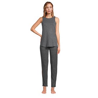 Women's Lands' End 3 pc Robe, Pajama Tank Top & Pajama Pants Set