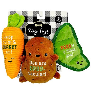 Woof 3-Pack Harvest Dog Toy