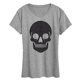 Women's Skull Sparkle Halloween Tee