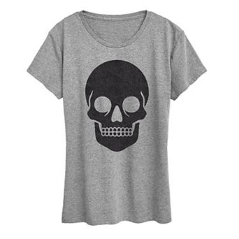 Women's Skull Sparkle Halloween Tee