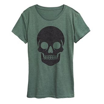 Women's Skull Sparkle Halloween Tee