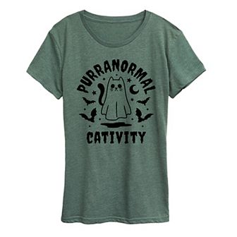 Women's Purranormal Cativity Halloween Tee