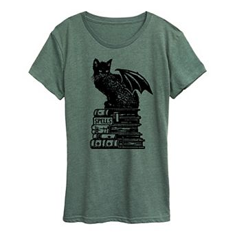 Women's Spells Cat Halloween Tee