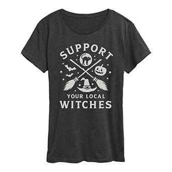 Women's Support Your Local Witches Halloween Tee