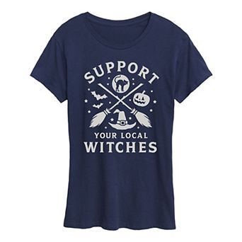 Women's Support Your Local Witches Halloween Tee