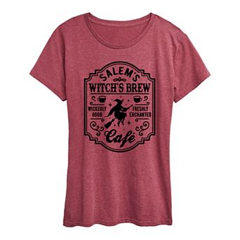 Women's Salems Witchs Brew Cafe Halloween Tee