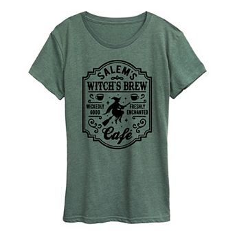 Women's Salems Witchs Brew Cafe Halloween Tee
