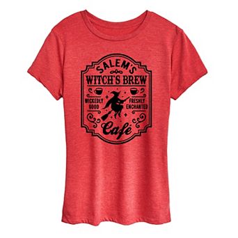 Women's Salems Witchs Brew Cafe Halloween Tee