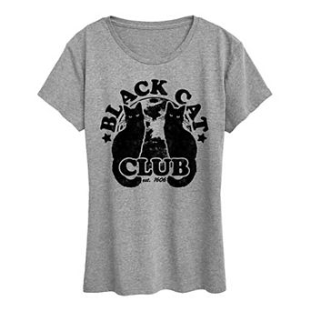 Women's Black Cat Club Halloween Tee