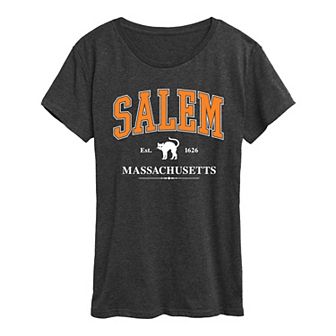 Women's Collegiate Salem Massachusetts Halloween Tee