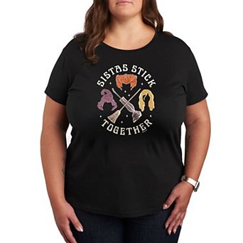 Disney's Hocus Pocus Sistas Stick Together Plus Size Graphic Tee