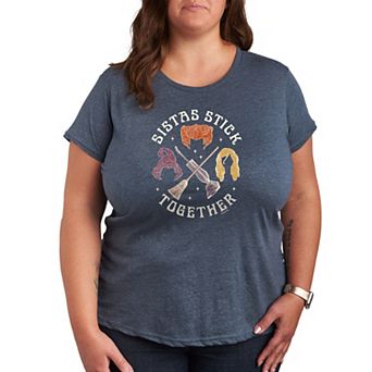Disney's Hocus Pocus Sistas Stick Together Plus Size Graphic Tee
