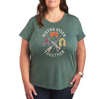 Disney's Hocus Pocus Sistas Stick Together Plus Size Graphic Tee