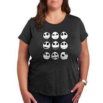 Disney's Nightmare Before Christmas Plus Jack Faces Graphic Tee