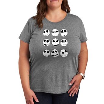Disney's Nightmare Before Christmas Plus Jack Faces Graphic Tee