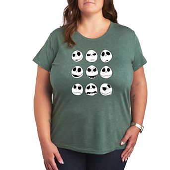 Disney's Nightmare Before Christmas Plus Jack Faces Graphic Tee