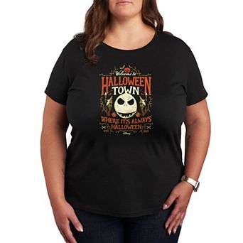 Disney's The Nightmare Before Christmas Jack Skellington Plus Size Halloween Town Sign Graphic Tee
