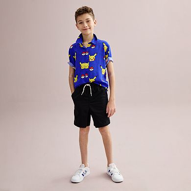 Boys 8-20 Pokemon Pikachu Button-Up Shirt