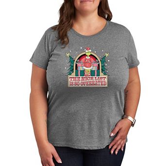 Plus Dr. Seuss Nice List Overrated Graphic Tee