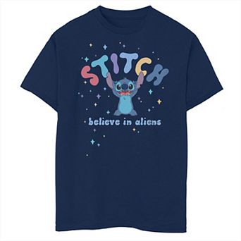 Disney's Lilo & Stitch Boys 8-20 Believe In Aliens Husky Graphic Tee