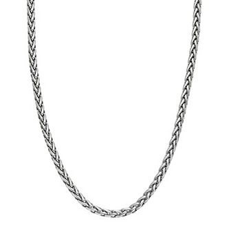 LYNX Stainless Steel Wheat Chain 24" Necklace