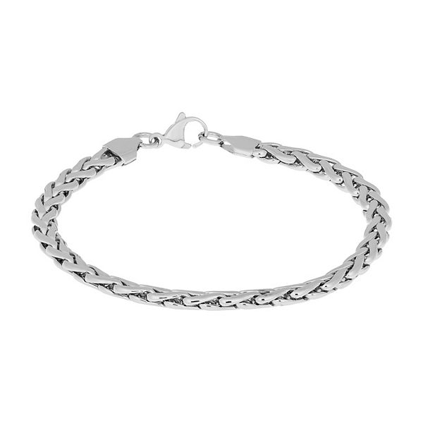 LYNX Stainless Steel Wheat Chain Bracelet - Men