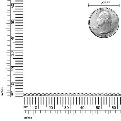 Men's LYNX Stainless Steel 3 mm Round Box Chain Necklace