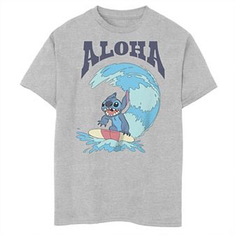 Disney's Lilo & Stitch Boys 8-20 Surfing Excited Stitch Husky Graphic Tee