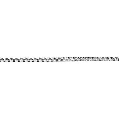Men's LYNX Stainless Steel 3.5 mm Round Box Chain Necklace