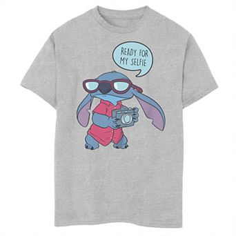 Disney's Lilo & Stitch Boys 8-20 Ready For My Selfie Stitch Husky Graphic Tee