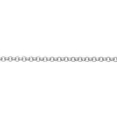 Men's LYNX Stainless Steel 3 mm Rolo Chain Necklace