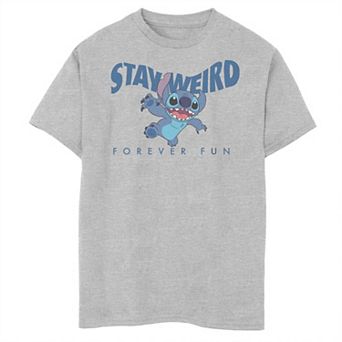 Disney's Lilo & Stitch Boys 8-20 Stay Weird Stitch Forever Fun Husky Graphic Tee