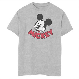 Disney's Mickey Mouse Boys 8-20 Classic Name Logo Husky Graphic Tee