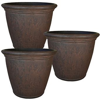 Sunnydaze 24 in Anjelica Polyresin Planter with UV-Resistance