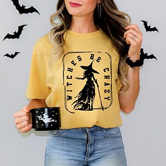 Simply Sage Market Witches Be Crazy Rectangle Garment Dyed Tee