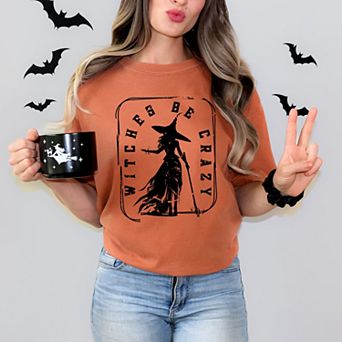 Simply Sage Market Witches Be Crazy Rectangle Garment Dyed Tee
