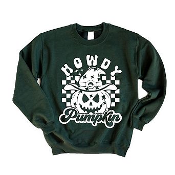 Howdy Pumpkin Checkered Sweatshirt