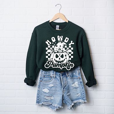 Howdy Pumpkin Checkered Sweatshirt