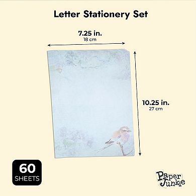 Vintage Floral Stationery Paper And Envelopes Set (60 Pieces)